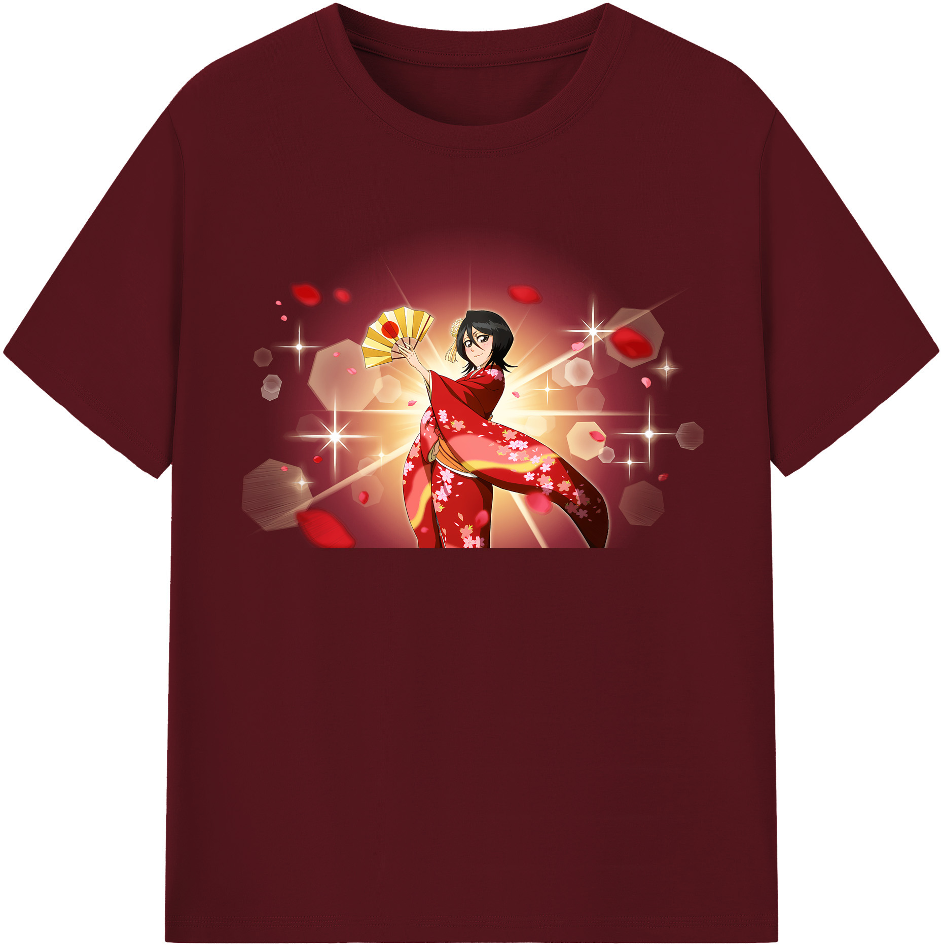 （画像用） ブリーチ 朽木ルキア BLEACH Kuchiki Rukia 綿100％半袖Tシャツ（フロントプリント）